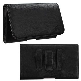 Black/Gray Textured Horizontal Pouch for Samsung Galaxy Note II (T889/I605/N7100), I717 (Galaxy Note) Cell Phones & Accessories