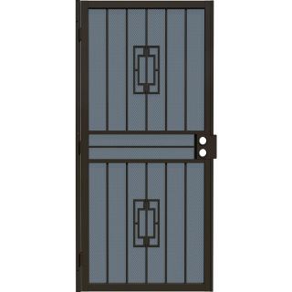 Gatehouse Ventura Bronze Steel Security Door (Common 32 in x 80 in; Actual 35 in x 81 in)