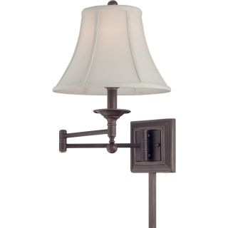 Quoizel Baker Single light Palladian Bronze Swing Arm Wall Lamp