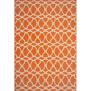 Moroccan Tile Orange Indoor/ Outdoor Rug (53 X 76)