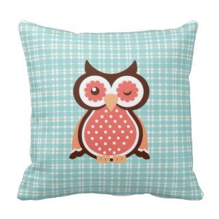 Spring Owls Pillow 1