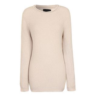 bom cream cotton knit sweater by the style standard