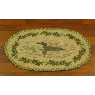 Duck Pond Jute Braided Oval Welcome Mat (17 X 26)