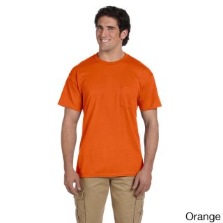 Gildan Mens Dry Blend Pocket T shirt Orange Size XXL