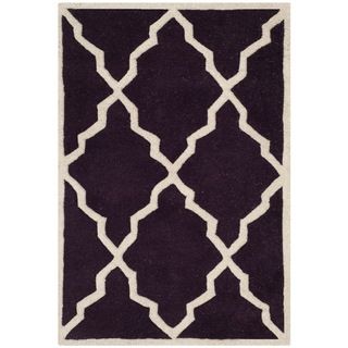 Safavieh Handmade Moroccan Chatham Dark Purple Wool Rug (2 X 3)