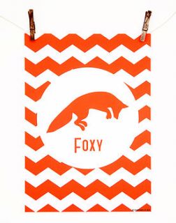 'foxy' fox print by coconutgrass