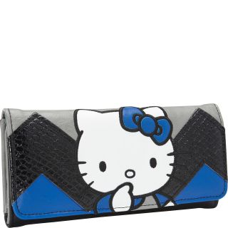 Loungefly Hello Kitty Blue/Black Chevron Wallet