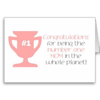 Number One Mom Mother's Day/ Happy Birthday Card