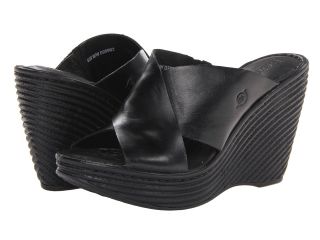 Born Hyrah Womens Wedge Shoes (Black)