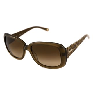 Nine West Womens Nw510s Rectangular Crystal Brown/brown Sunglasses