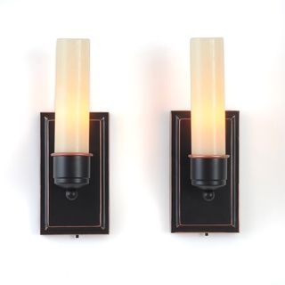 Candletek Wall Sconces With Flameless Candles (set Of 2)