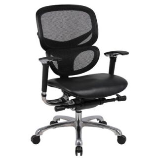 Boss Office Products Mid Back Mesh CaressoftPlus Multi Functional Office Chai