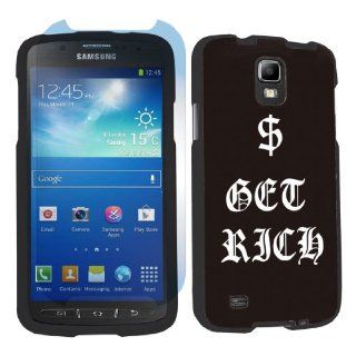 Samsung Galaxy S4 Active SGH i537 (AT&T) Black Case + Screen Protector By SkinGuardz   Get Rich Cell Phones & Accessories