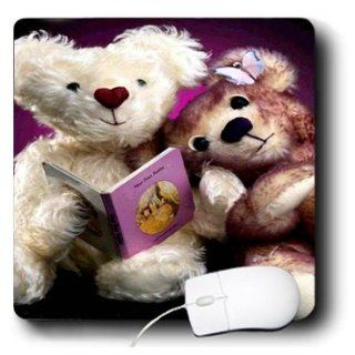 mp_532_1 Teddy Bears   Teddy Bear reading   Mouse Pads Computers & Accessories