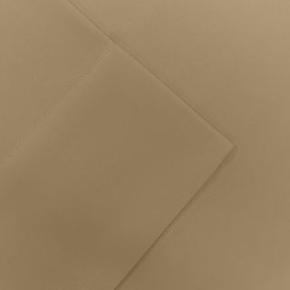 Jla Home Micro Splendor Solid Sheet Set Tan Size Twin