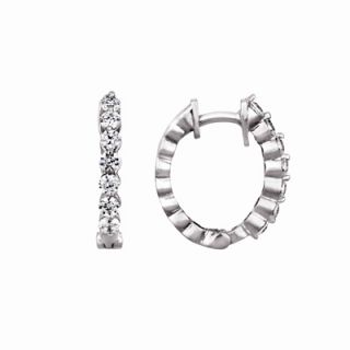 ct t w diamond hoop earrings in 14k white gold orig $ 659 00 461