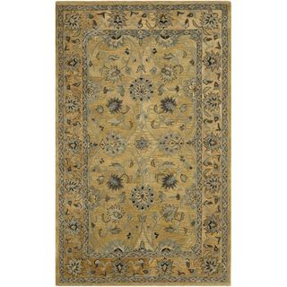 Safavieh Hand made Anatolia Golden Pear/ Smoke Wool Rug (4 X 6)