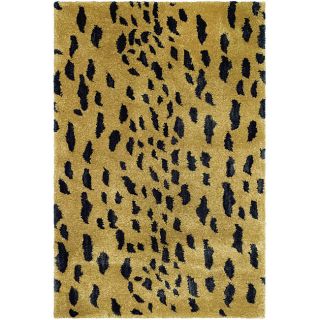 Handmade Soho Leopard Skin Beige New Zealand Wool Rug (2 X 3)