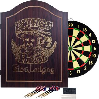 Trademark Games Kings Head Value Dartboard Cabinet Set