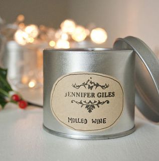 christmas scented crackling candle by jennifer giles