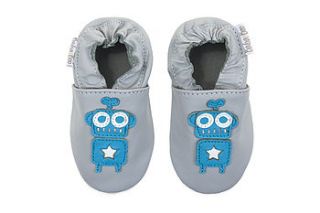 robot leather baby shoes by baba+boo
