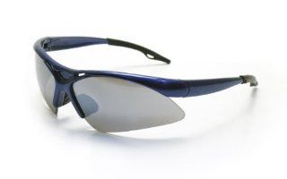 SAS Safety 540 0313 Diamondback Eyewear with Clamshell, Smoke Mirror Lens/Blue Frame   Safety Glasses  