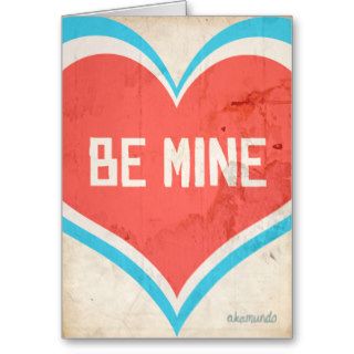 Be Mine Valentine Vintage Card