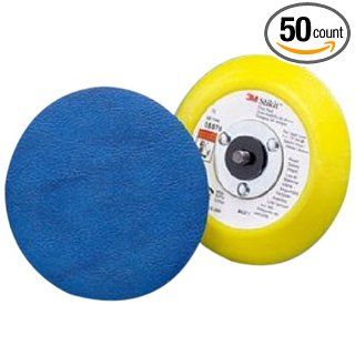 3M Stikit Disc Pad 05575B, 5" Diameter x 3/4" Thick, 5/16 24 External Thread, Yellow/Blue (Pack of 50) Psa Disc Backing Pads