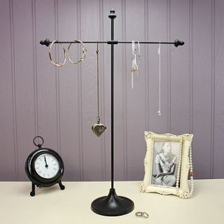 black two arm jewellery stand by lisa angel homeware and gifts