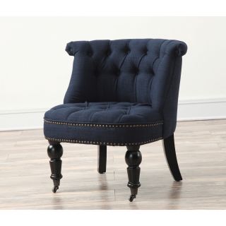 Lily Navy Linen Chair