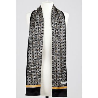 mercury oblong printed silk satin scarf by silklis
