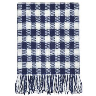 gingham check throw by dreamwool blanket co.