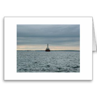 Cleveland Ledge Lighthouse, Buzzards Bay MA. Greeting Card