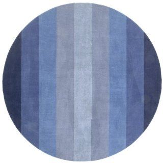 Shop Blue Stripes 6' X 6' Round Hand Tufted Wool Rug at the  Home Dcor Store
