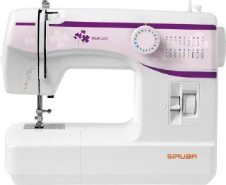 Siruba HSM 2212 Twin Needle Holder Sewing Machine for beginners, built in 12 stitches with thread cutter, and 2 extra spool pins at rear