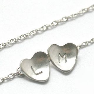 personalised silver valentine heart necklace by louy magroos