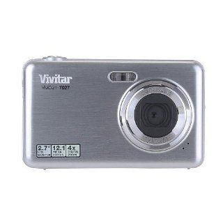 Vivitar ViviCam T027 12.1 Megapixel Compact Camera   Silver  Point And Shoot Digital Cameras  Camera & Photo