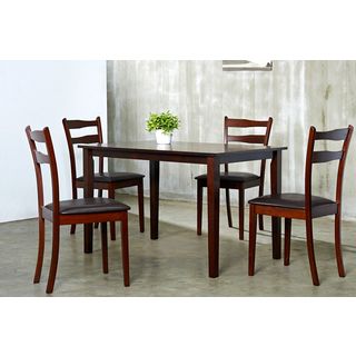 Warehouse Of Tiffany Brown Callan 5 piece Dining Furniture Set Brown Size 5 Piece Sets