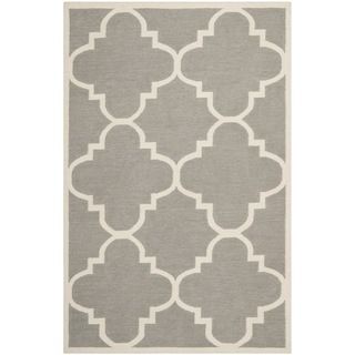 Safavieh Handwoven Transitional Moroccan Dhurrie Gray Wool Rug (6 X 9)