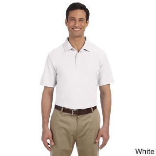 Gildan Mens Dry Blend Pique Sport Shirt White Size XXL