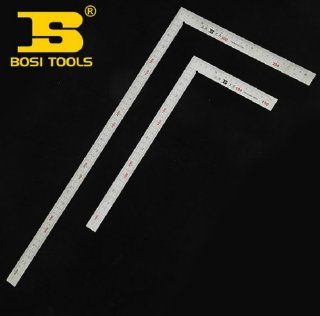 BOSI Polished 150mm/300mm Two Side Metric/ Inch Steel Carpenters Square   Carpentry Squares  