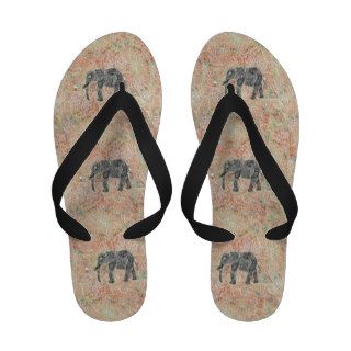 Tribal Paisley Elephant Colorful Henna Pattern Sandals