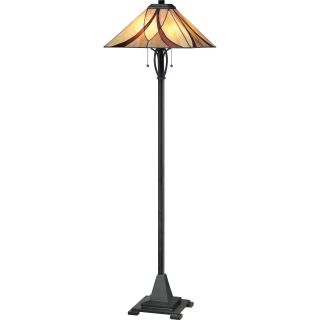 Asheville 2 light Valiant Bronze Tiffany Floor Lamp