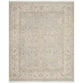 Safavieh Hand knotted Oushak Blue/ Ivory Wool Rug (9 X 12)