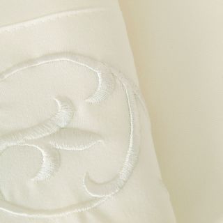 Elite Home Products Verona Scroll Embellished Sheet Set Off White Size King