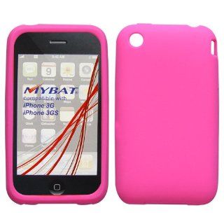 Soft Gel Protector Skin Cover (Faceplate/Snap On) Rubber Cell Phone Case for Apple iPhone 3G 8GB 16GB / 3GS 16GB 32GB AT&T   Hot Pink Cell Phones & Accessories
