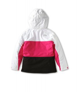 The North Face Kids Girls Insulated Kizamm Jacket Little Kids Big Kids Tnf White Passion Pink Tnf