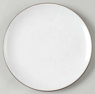 Mikasa Snow White Salad Plate, Fine China Dinnerware   Terra Stone,All White/Bro