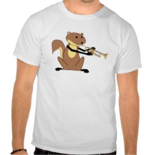 Squirrel Playing the Trumpet Tee Shirt