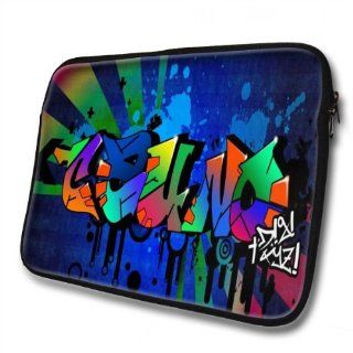 "Graffiti Names" designed for Tauno, Designer 14''   39x31cm, Black Waterproof Neoprene Zipped Laptop Sleeve / Case / Pouch. Cell Phones & Accessories